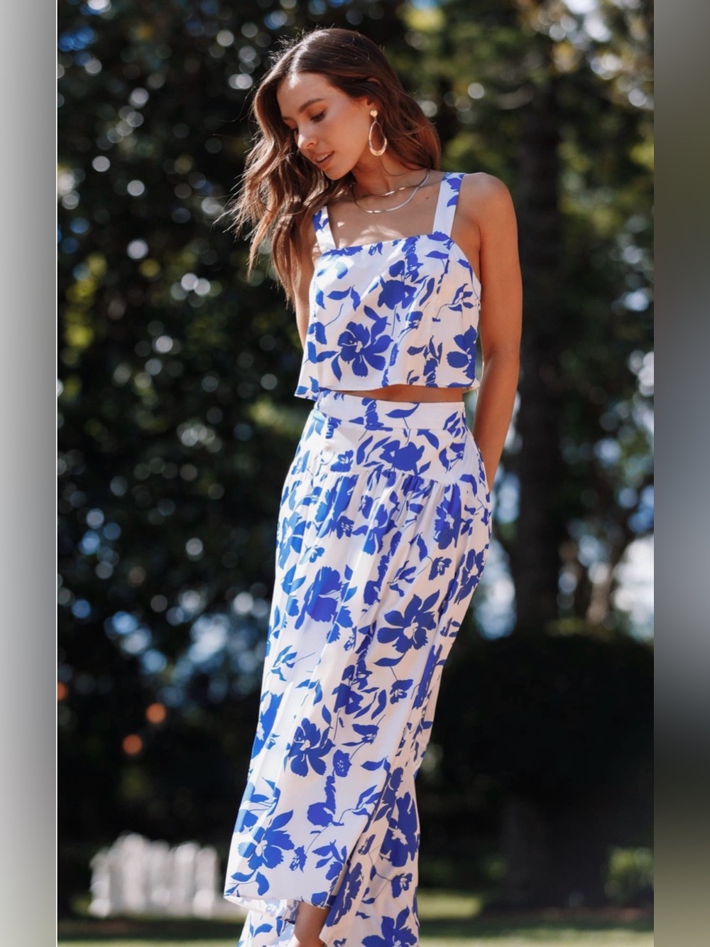 Petal & Pup Lulu Floral Print Two-Piece High-Low Dress
Size X-Small